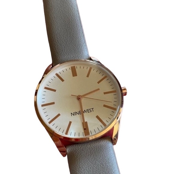 Nine West Rose Gold and Gray Watch - Picture 1 of 6